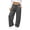 5631-DARKGRAY, variant on Womens Fleece Sweatpants Wide Leg High Waisted Baggy Pants Elastic Drawstring Sweatpant with Pockets
