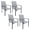 Gray, variant on Vicllax Outdoor Dining Chairs Set of 2, Patio Stacking Chairs with All Weather Breathable Textilene for Backyard Porch Garden, Gray