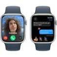 thumbnail image 5 of Restored Apple Watch Series 9 With Blood Oxygen. GPS + Cellular 41mm Silver Aluminum Case with Storm Blue Sport Band - M/L. (Refurbished), 5 of 5