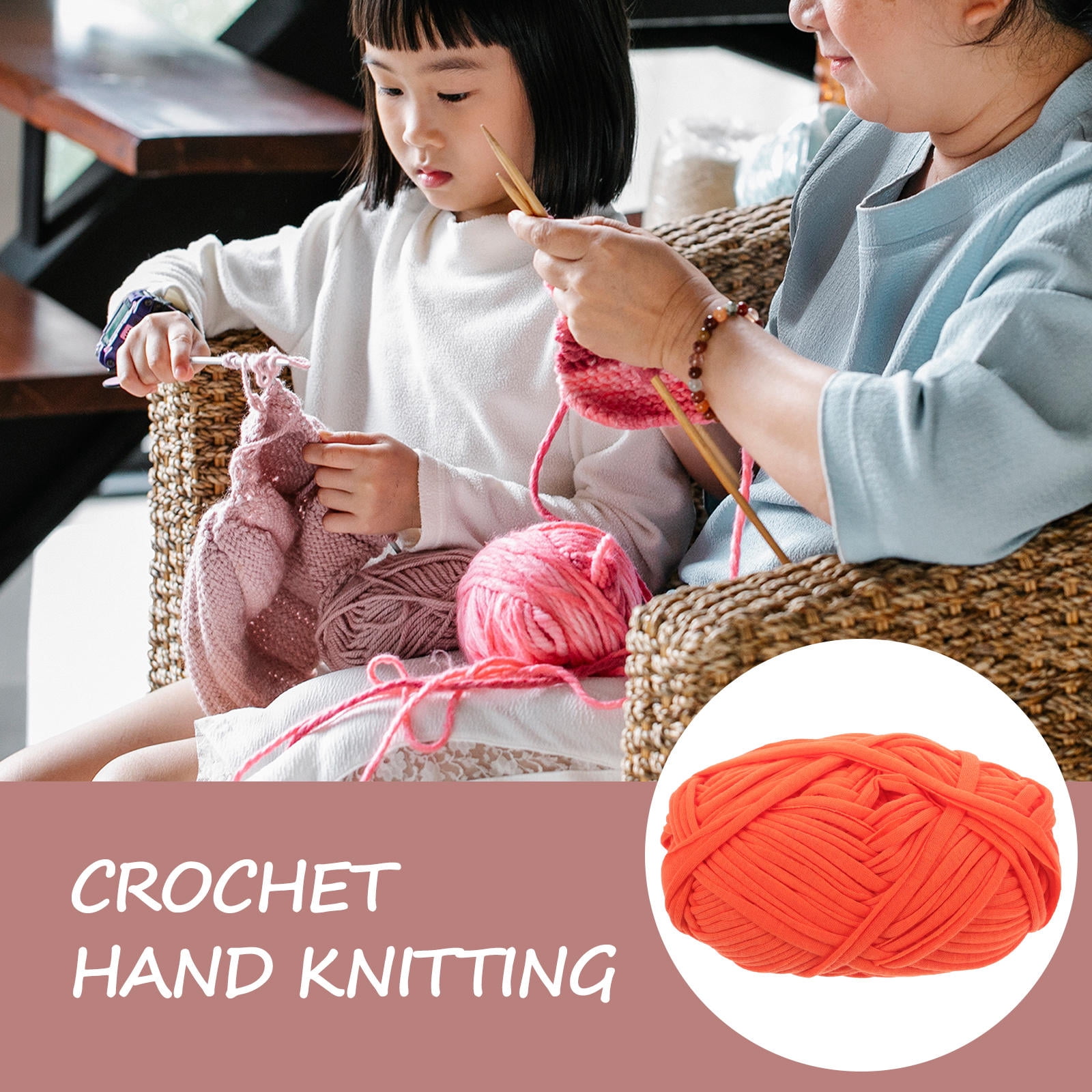 Raindrops Handmade Orange Crochet Yarn for Knitting, Crafting, Projects, and Unique Home Decor Creations