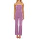 thumbnail image 1 of Conjunto de dos piezas con hombros descubiertos para mujer: top sin tirantes y pantalones anchos. Poliéster. Tallas S-L. Conjunto de verano., 1 of 7