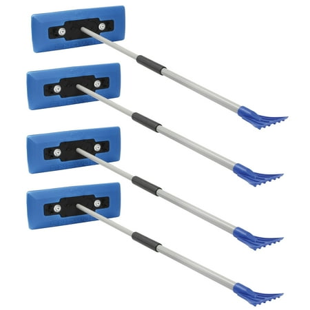 Snow Joe Illum-n-Broom LED Lighted 4-in-1 Snow Broom + Ice Scraper (4 Pack)