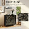 thumbnail image 7 of HLR 32" W Mid Century Modern Accent Cabinet with 2 Doors, Sideboard Buffet with Storage, Black., 7 of 7