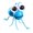 Blue, variant on Partheme Metal Ant Wall Decor Outdoor Garden Fence Art, 3D Wall Sculptures Colorful Cute Metal Ant Hanging Decorations for Living Room, Bedroom , Green
