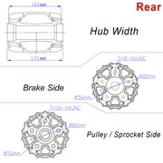 Fat Spoke 21x3.5 18x5.5 WHEELS Single Disc for Harley Dyna Low Rider FXDWG Wide Glide