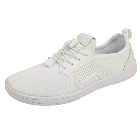 Fauean Sneakers for Women Mesh Breathable Wide Toe Sports Shoes Versatile Women s Shoes White Size 37