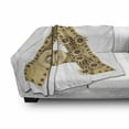thumbnail image 3 of Letter a Soft Flannel Fleece Throw Blanket, Steampunk Mechanicallphabet Letter Font Photo Compilation Cogwheel Clench, Cozy Plush for Indoor and Outdoor Use, 60" x 80", Sand Brown, by Ambesonne, 3 of 6