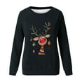 thumbnail image 4 of Wancir Womens Christmas Sweatshirt Funny Reindeer Snowman Crewneck Xmas Holiday Long Sleeves Pullover Tops, 4 of 4