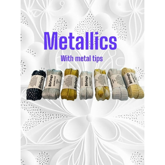 NEW Strings Shoelaces 3/4" Wide 45 Long With Metal Tips. High Quality. Fast ship (MPN:Argyle White/Silver 45 Silver Tips;)
