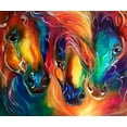 thumbnail image 2 of Baldwin, Marcia 23x20 White Modern Wood Framed Museum Art Print Titled - Color My World With Horses, 2 of 4