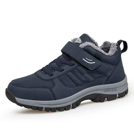

New 2022 Winter Sneakers Men Boots Suede Warm Snow Boots Work Casual Shoes High Top Non-slip Ankle Boot Big Size 49 Trainer