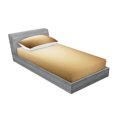 thumbnail image 2 of Ambesonne Brown Fitted Sheet & Pillow Sham Set, Abstract Plain Modern, Twin, Pale Brown Cream, 2 of 2