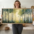 thumbnail image 4 of TOARTi Birch Tree Framed Canvas Wall Art Forest Nature Landscape Painting Green Woodland Decor for Living Room Bedroom Office 20x40 Inch, 4 of 9