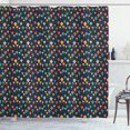 thumbnail image 1 of Ambesonne Kites Shower Curtain, Colorful Flying Kites Grunge, 69"Wx84"L, Multicolor, 1 of 3