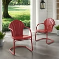 thumbnail image 6 of Tulip Retro Metal Chair Dark Red Satin, 6 of 7