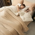 thumbnail image 5 of IMossad Milk Velvet Lambswool Double Layer Blanket - Soft Fleece Blanket for Autumn and Winter - Multifunctional Cozy Cover for Double Bed and Travel, 5 of 6