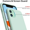 thumbnail image 3 of iPhone 11 Liquid Silicone Case, Slim 6.1" Soft Gel Rubber Cover - Mint Green, 3 of 12