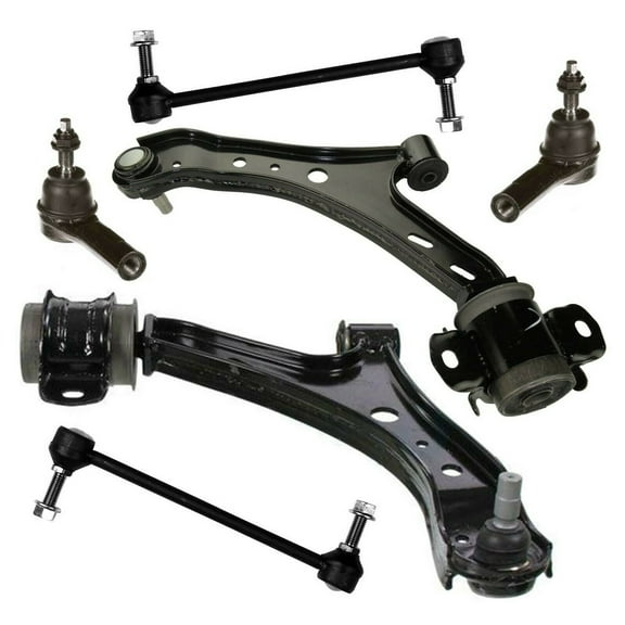6 Pc Lower Control Arm with Ball Joints Outer Tie Rod Sway Bars Suspension Kit Fits select: 2005-2010 FORD MUSTANG