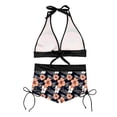 thumbnail image 3 of Fmbrln Swimsuits for Women 2 Piece with Boyshorts Fashion Floral Print Bikini Sets Trendy Halter Back Tie Modest Bathing Suits, 3 of 8