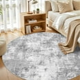 thumbnail image 4 of UERMEI Area Rugs for Living Room 8x8 Round Washable Rug Vintage Pattern Large Non-Slip Stain Resistant Soft Durable Floor Carpet for Bedroom, Dining Room, Home Office - Gray, 4 of 11