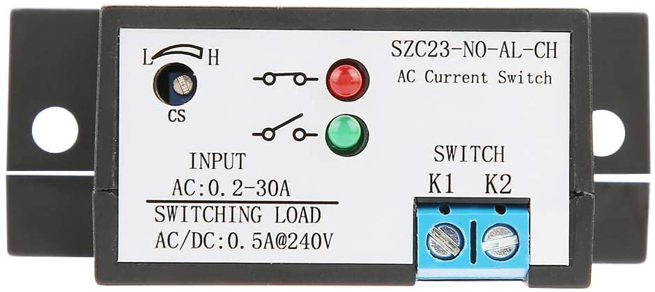 Current Sensing Switch Normally Open Current Sensing Switch Adjustable AC 0.2-30A SZC23-NO-AL-CH