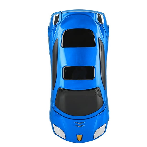 Teléfono con tapa para estudiantes Ferrari con forma de coche con teclado, modelo de coche, teléfono móvil GSM 100-240 V, compatible con SMS, MP3, cámara, reproducción de vídeo, grabación (azul) Unbranded SJ03410-08
