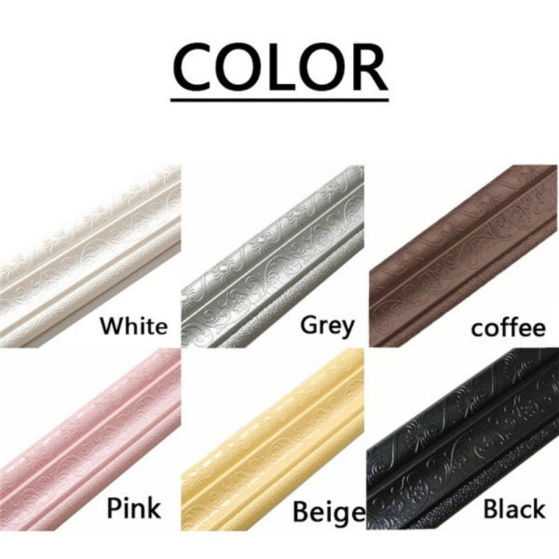 3D Waterproof Wallpaper Border Peel and Stick Wall Border Foam Mirror