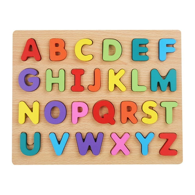 HILABEE Montessori Alphabet Number Develop Basic Skills Matching Toys for Toddler M Alphabet