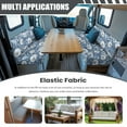 thumbnail image 3 of Boatee Dandelion RV Dinette Cushions Comfortable RV Accessories for Inside Furniture Covers for Sofa and Loveseat Universal 2 Seat Couch Cover Washable Slipcovers for RV Camper Car Bench Blue, 3 of 7