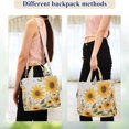 thumbnail image 4 of FORMRS Womens Corduroy Tote Bag Crossbody Shoulder Handbag with Pocket, Beige Sunflowers, 4 of 7