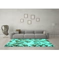 thumbnail image 3 of Ahgly Company Indoor Rectangle Abstract Turquoise Blue Modern Area Rugs, 7' x 9', 3 of 4