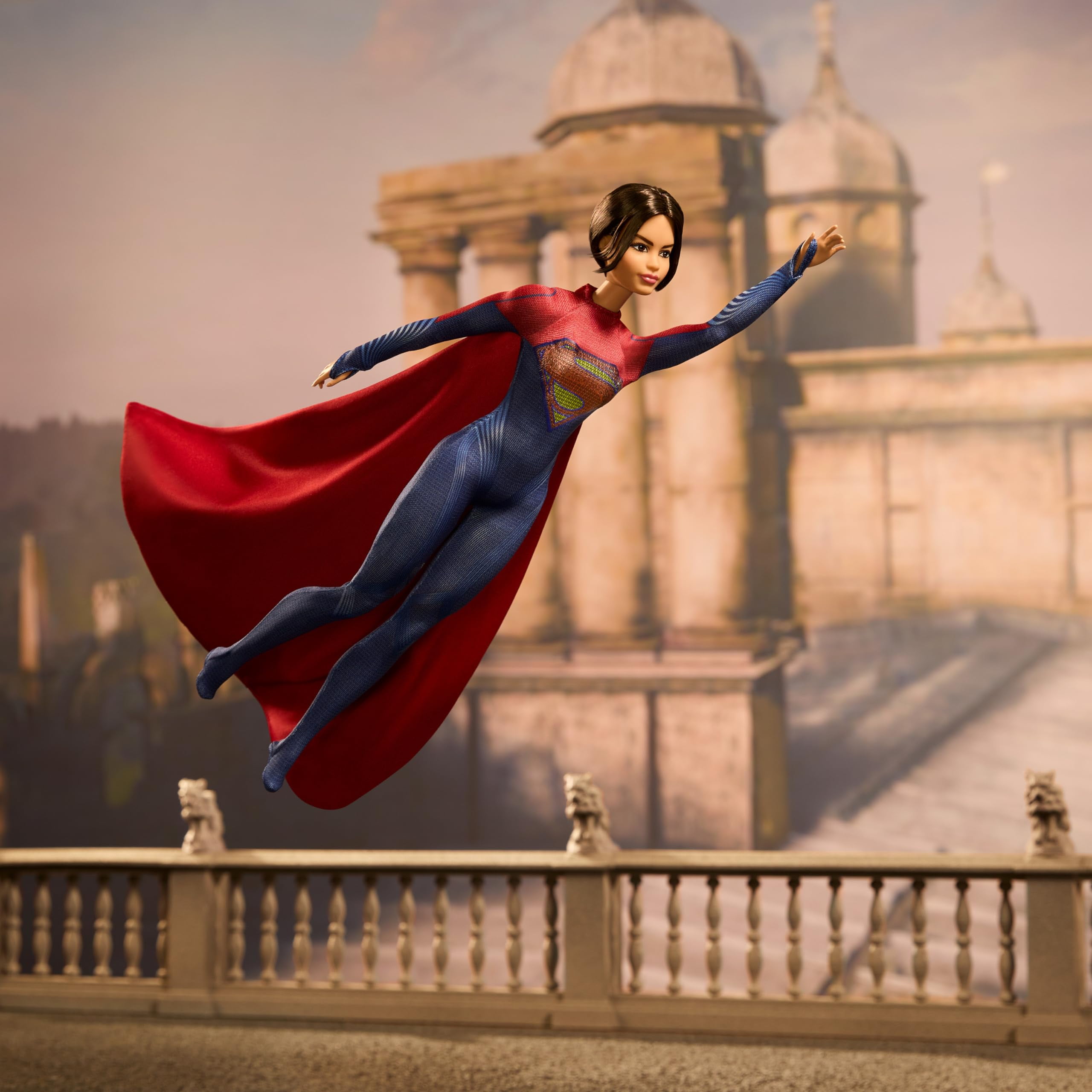 Barbie Supergirl Collectible Fashion Doll from The Flash Movie Wearing Red & Blue Suit with Cape, Doll Stand Included