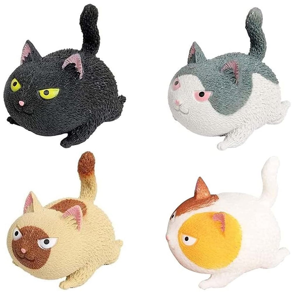 Pinch Angry Cat Cute Pet Toy Cat Shaped Squeeze Stress Relief Bola