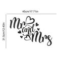 thumbnail image 2 of Letter Mirror Wall Stickers Mr and Mrs Heart-Shaped Mirror Decals Plastic Mirror Tiles Self-Adhesive Mirror Wall Decors for Wedding Home Living Room Bedroom Decorative Stickers Black, 2 of 9