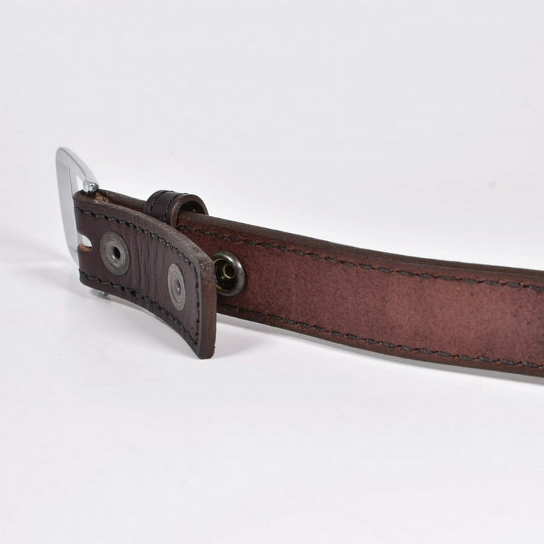 Boston Leather Men's Full Grain Bison Leather 1.25 Dress Belt 