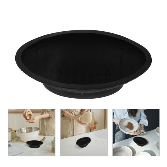 AURARMLET Football Silicone Mold Black Sports Theme Baking Tool Easy Release