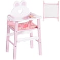 thumbnail image 2 of Robud Wooden Doll High Chair with Tray, Adjustable Pretend Play Feeding Seat for 18" Baby Dolls, Stable Doll Furniture Gift for Girls Ages 3+, 2 of 12