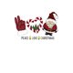 thumbnail image 2 of 1pc Women'S Casual Crew Neck T-Shirt with Peace Love Christmas Print, Polyester Knit Fabric, Medium Stretch, All-Season Comfort, Fashionable Short Sleeve Top with Abstract Santa and Heart Design, 2 of 6