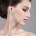 thumbnail image 3 of Gem Stone King 18K Rose Gold Plated Silver Green Turquoise Earrings for Women (3.00 Cttw, Gemstone Birthstone, Oval 9X7MM), 3 of 3