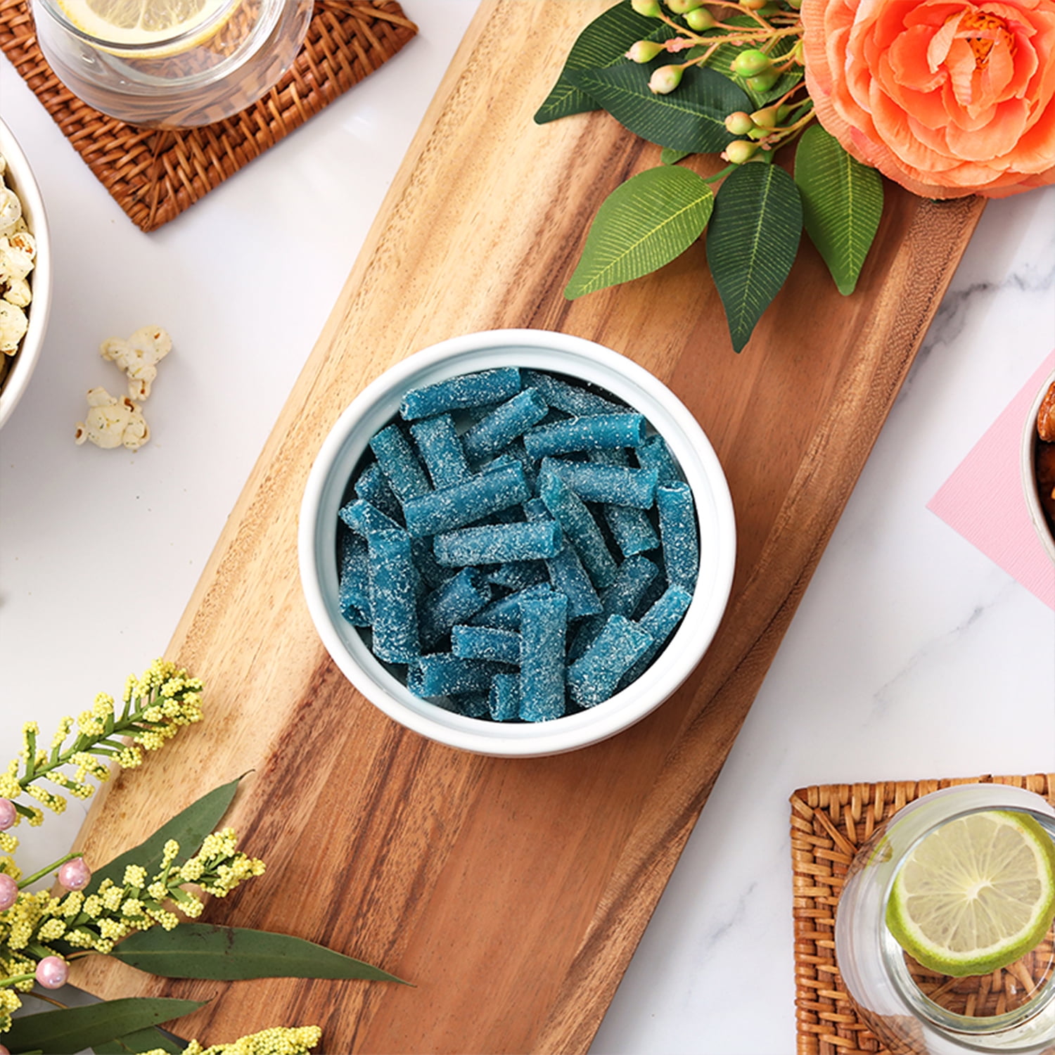 (6 pack) Sour Punch Bites, Blue Raspberry Candy, 5oz Bag