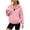 Pink, variant on Guluxicc Women's Full Zip Hoodies with Pocket Drawstring Long Sleeve Hooded Sweatshirts for Summer Casual Outfits