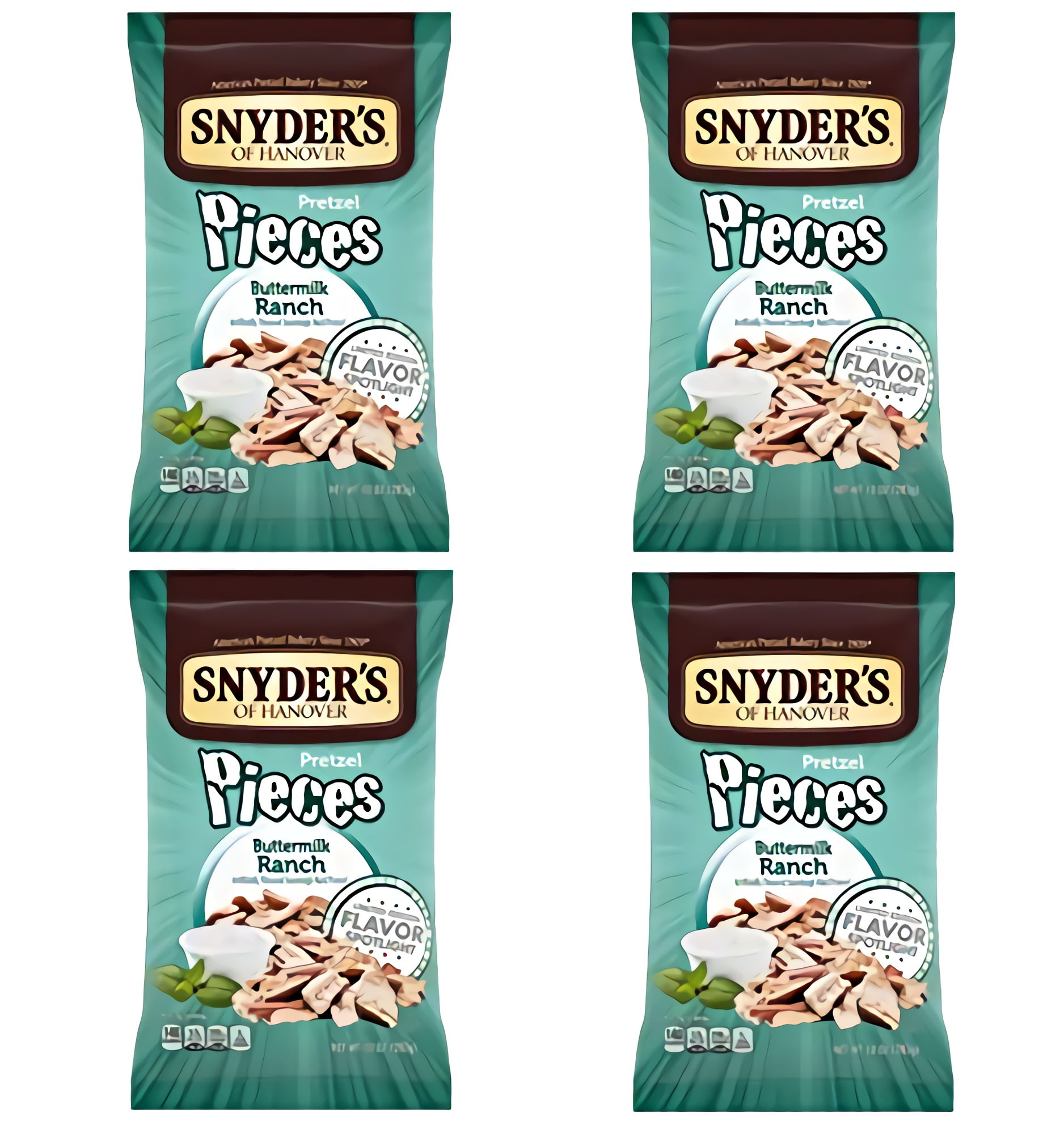 Snyder's Buttermilk Ranch Pretzel Pieces 10oz Pack of 4