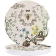 thumbnail image 1 of RYLABLUE Spring Vintage Bee Flower Daisy Butterfly Set of 6 Car Coaster for Drinks, Absorbent Ceramic Stone Coasters Cup Mat with Cork Base for Home Kitchen Room Coffee Table Bar Decor, 1 of 5