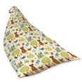 thumbnail image 2 of Cats Lounger Chair Bag, Cats Birds and Butterflies with Ornate Details Fantasy Castle Trees Hearts, High Capacity Storage with Handle Container, Lounger Size, Green Brown Pale Blue, by Ambesonne, 2 of 5