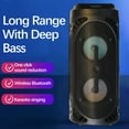 thumbnail image 4 of AZXY Speaker,Bluetooth Speaker,Wireless Portable Speaker Waterproof,Outdoor Speakers for Outside Home Party Beach Travel Gifts,Speakers with Lights Subwoofers On Sale, 4 of 9