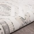 thumbnail image 4 of Ox Bay Silas 4' x 6' Gray/Cream Geometric Trellis Indoor Area Rug, Polyester, Durable and Easy Care, 4 of 6
