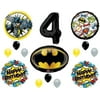 Batman 4th Birthday Balloons Decoration Supplies Party Fourth Justice League