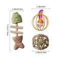 thumbnail image 4 of FEOLGEHLY Catnip Toy Set for Indoor Cats Silvervine Cat Toy Cat Teething Toy Cat Chew Toy Multi-Shape Fish Ball Mouse Feather Boredom Relief (Brown C), 4 of 7