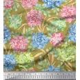 thumbnail image 1 of Soimoi polyester Crepe Fabric Leaves & Wild Flower Print Fabric by Yard 52 Inch Wide, 1 of 1