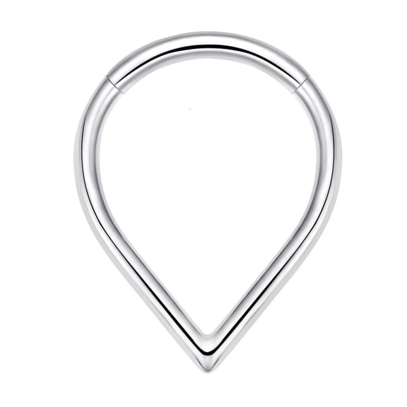 LICEWO Elegant Teardrop Shaped Titaniums Steel Nose Ring Unisex Septum Rings Clip Simple Piercing Body Jewelry for Daily Wear